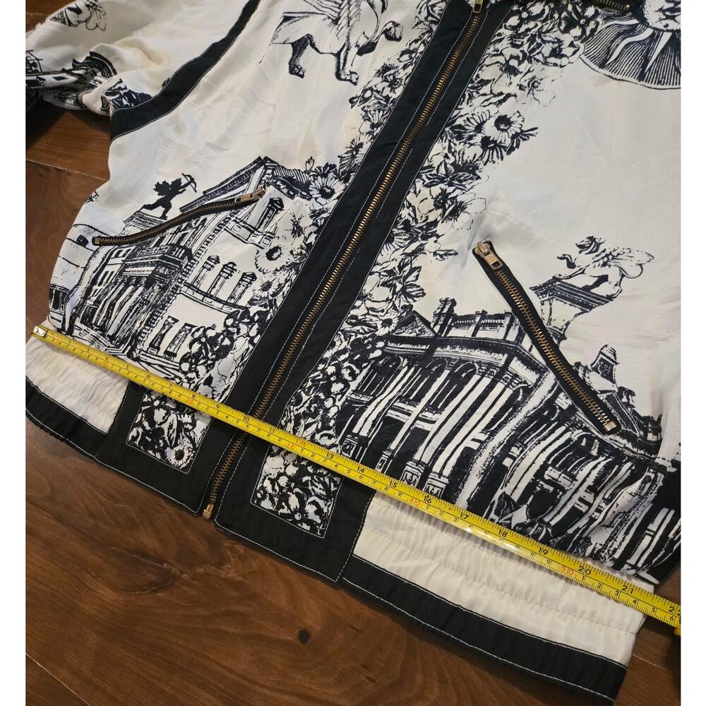 Vintage Rome Inspired Graphic Art Cityscape Windbreaker Jacket Size M - Picture 5 of 9